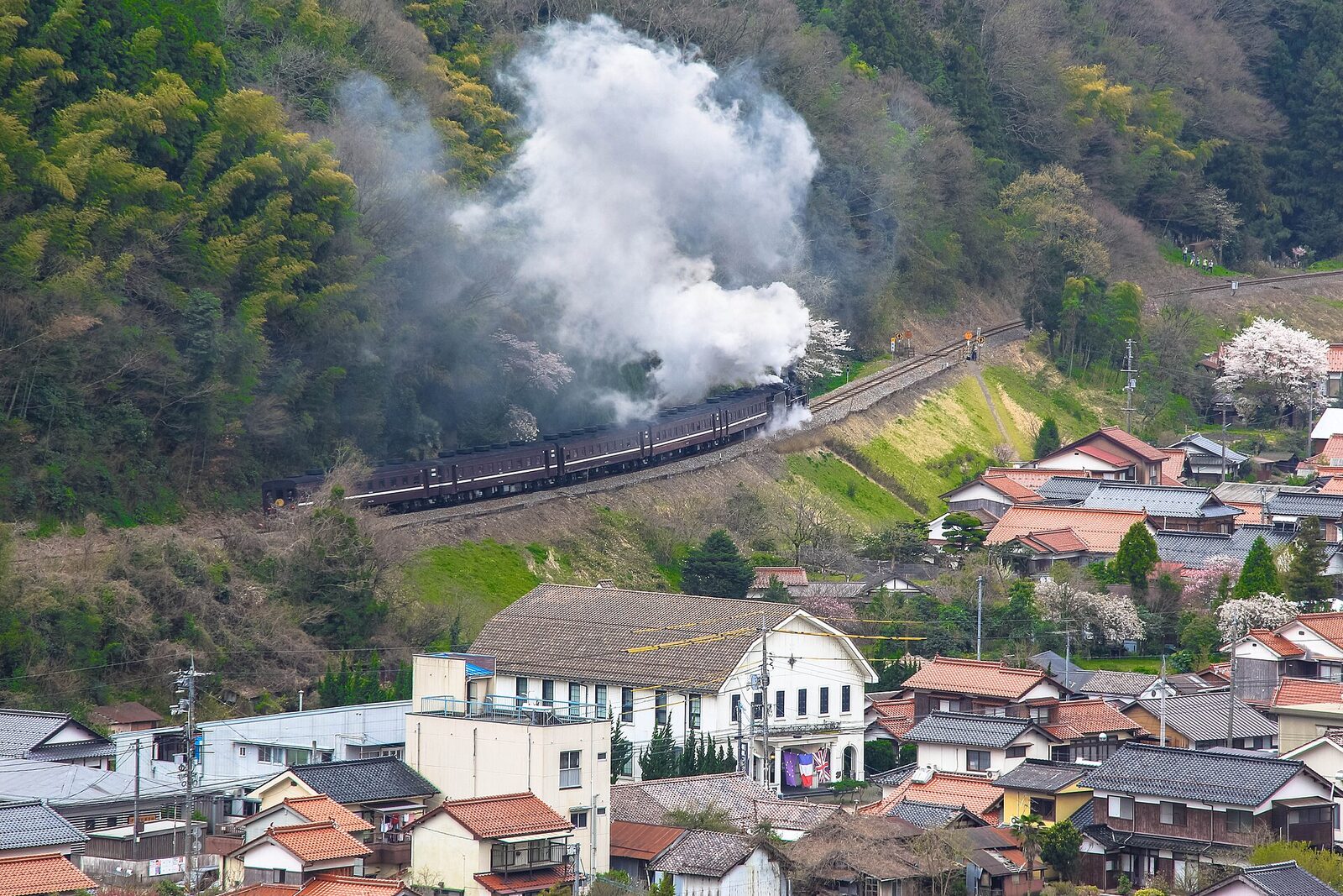 山口線を走るSLやまぐち号